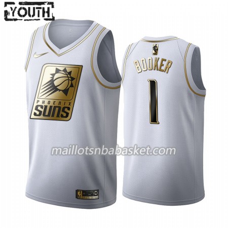 Maillot Enfant Phoenix Suns Devin Booker 1 2019-20 Nike Blanc Golden Edition Swingman